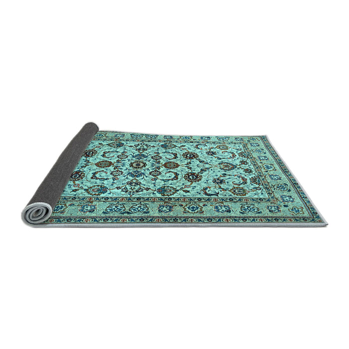 Sideview of Persian Light Blue Traditional Rug, tr1605lblu