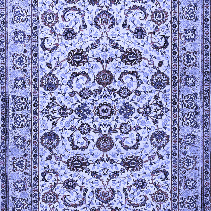 Machine Washable Persian Blue Traditional Rug, wshtr1605blu