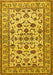 Machine Washable Persian Yellow Traditional Rug, wshtr1605yw