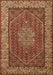 Machine Washable Persian Brown Traditional Rug, wshtr1606brn