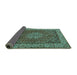 Sideview of Persian Turquoise Traditional Rug, tr1606turq