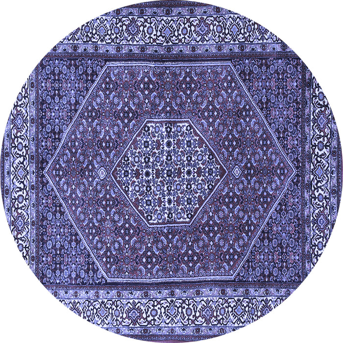 Round Persian Blue Traditional Rug, tr1606blu