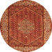 Square Persian Orange Traditional Rug, tr1606org