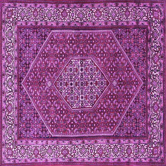 Square Machine Washable Persian Purple Traditional Area Rugs, wshtr1606pur