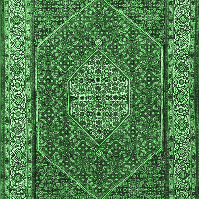 Machine Washable Persian Emerald Green Traditional Area Rugs, wshtr1606emgrn