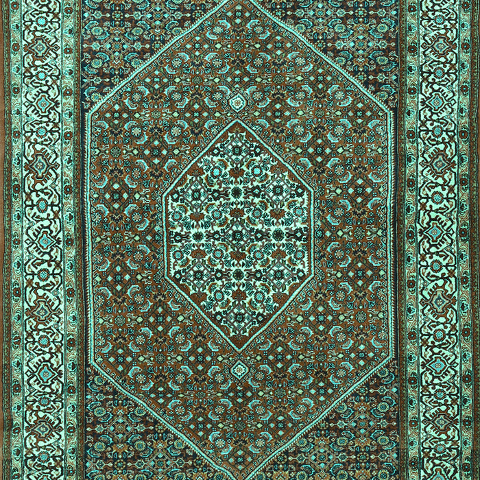Machine Washable Persian Turquoise Traditional Area Rugs, wshtr1606turq
