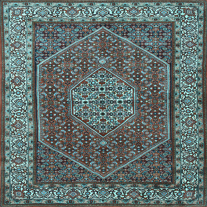 Square Machine Washable Persian Light Blue Traditional Rug, wshtr1606lblu
