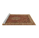 Sideview of Machine Washable Persian Brown Traditional Rug, wshtr1606brn