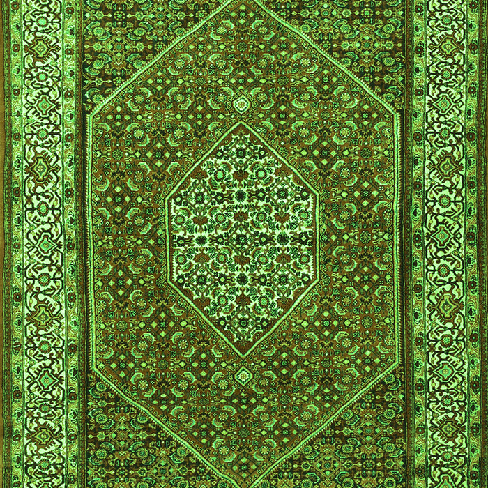 Serging Thickness of Machine Washable Persian Green Traditional Area Rugs, wshtr1606grn