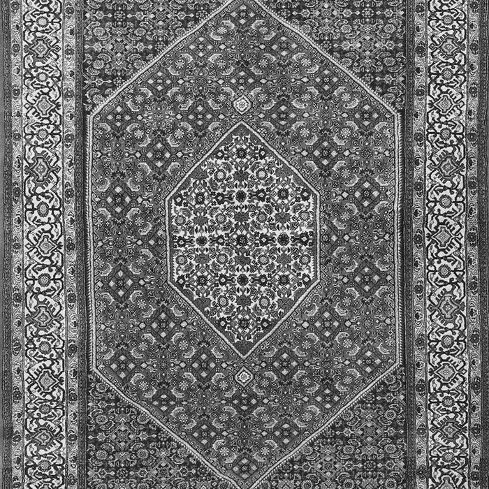 Serging Thickness of Machine Washable Persian Gray Traditional Rug, wshtr1606gry