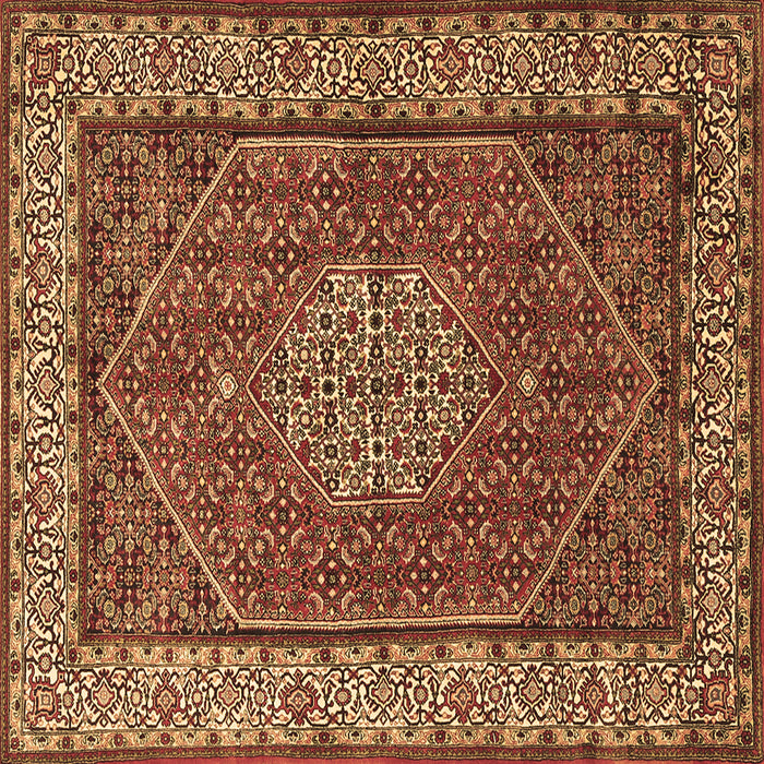 Square Machine Washable Persian Brown Traditional Rug, wshtr1606brn