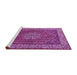 Sideview of Machine Washable Persian Purple Traditional Area Rugs, wshtr1606pur