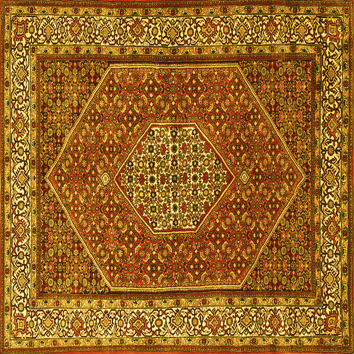 Square Persian Yellow Traditional Rug, tr1606yw