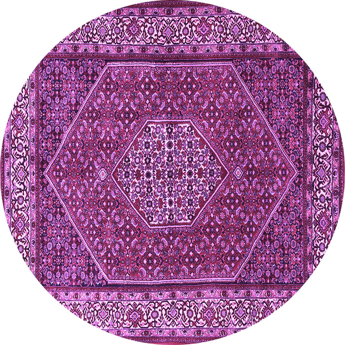 Round Machine Washable Persian Purple Traditional Area Rugs, wshtr1606pur