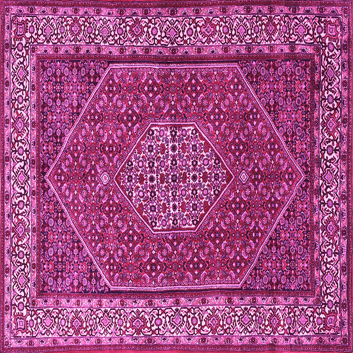 Square Machine Washable Persian Pink Traditional Rug, wshtr1606pnk