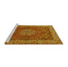 Sideview of Machine Washable Persian Yellow Traditional Rug, wshtr1606yw