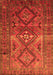 Serging Thickness of Machine Washable Southwestern Orange Country Area Rugs, wshtr1607org