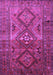 Machine Washable Southwestern Purple Country Area Rugs, wshtr1607pur