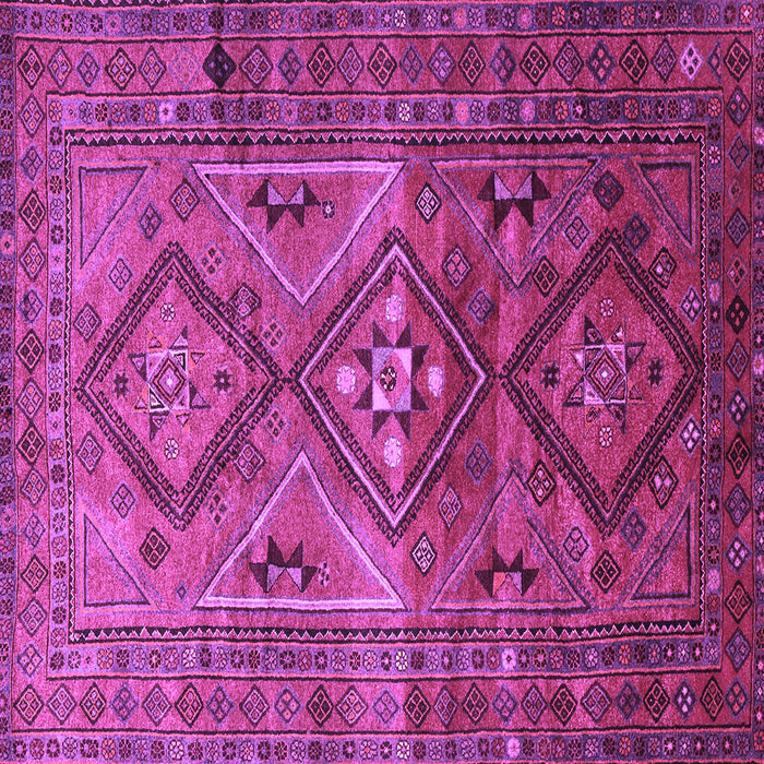 Square Machine Washable Southwestern Purple Country Area Rugs, wshtr1607pur