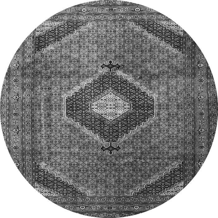 Square Medallion Gray Traditional Rug, tr1608gry