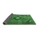 Sideview of Medallion Emerald Green Traditional Rug, tr1608emgrn