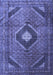 Medallion Blue Traditional Rug, tr1608blu