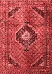 Medallion Red Traditional Rug, tr1608red