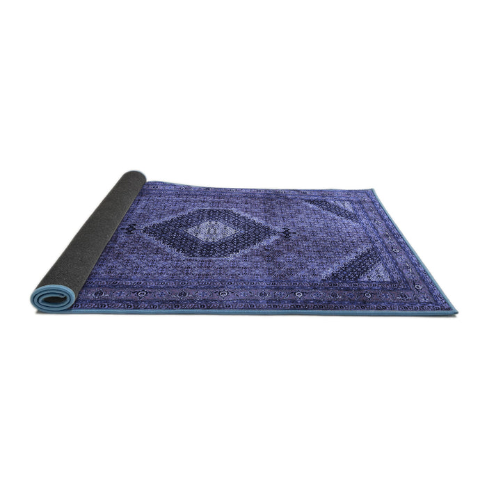 Sideview of Medallion Blue Traditional Rug, tr1608blu