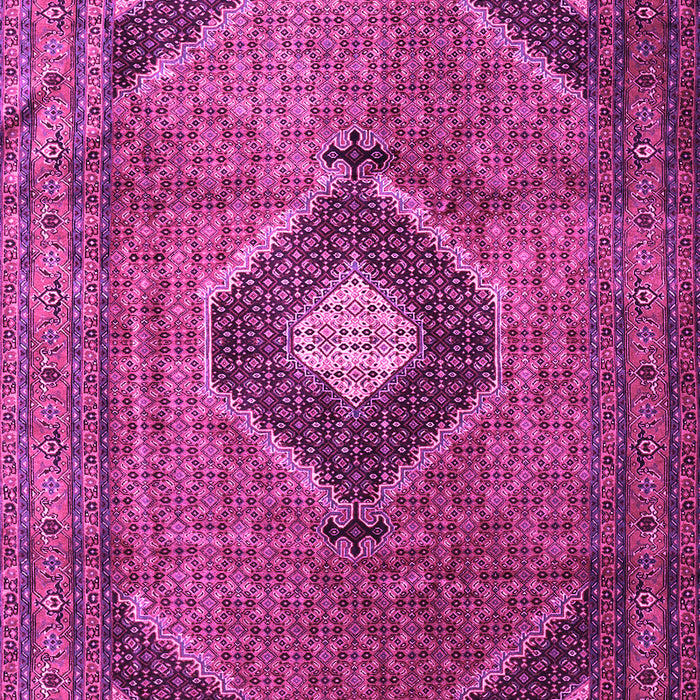 Machine Washable Medallion Pink Traditional Rug, wshtr1608pnk