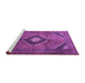 Sideview of Machine Washable Medallion Purple Traditional Area Rugs, wshtr1608pur