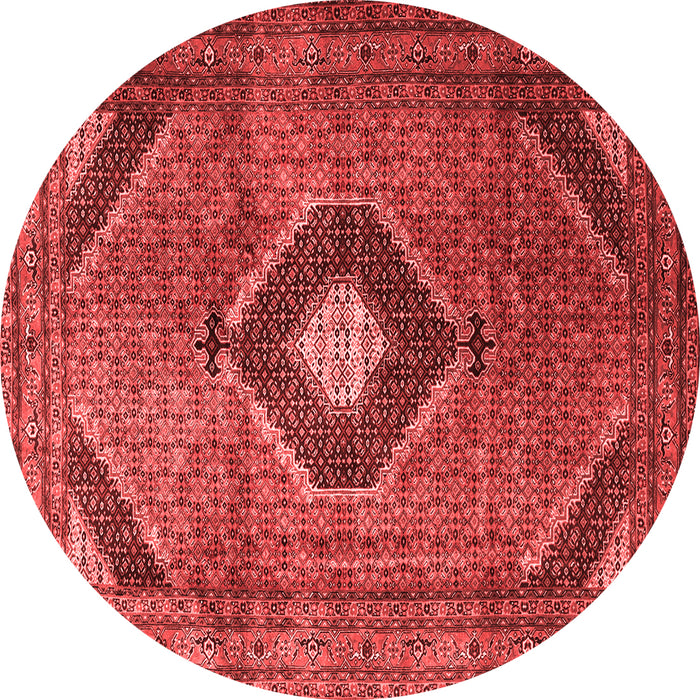 Machine Washable Medallion Red Traditional Rug, wshtr1608red