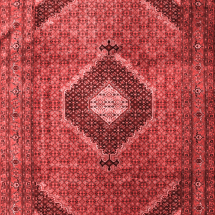 Machine Washable Medallion Red Traditional Rug, wshtr1608red