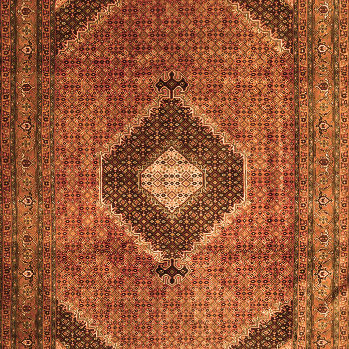 Medallion Orange Traditional Rug, tr1608org