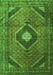 Serging Thickness of Machine Washable Medallion Green Traditional Area Rugs, wshtr1608grn