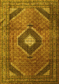 Medallion Yellow Traditional Rug, tr1608yw