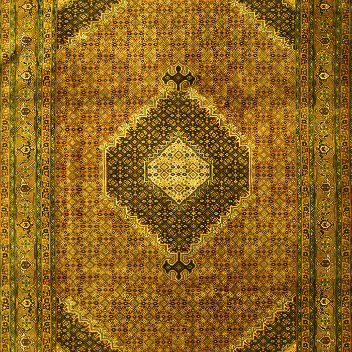 Medallion Yellow Traditional Rug, tr1608yw