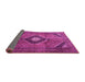 Sideview of Medallion Pink Traditional Rug, tr1608pnk