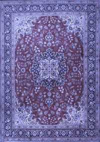 Medallion Blue Traditional Rug, tr1609blu