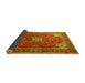 Sideview of Medallion Yellow Traditional Rug, tr1609yw