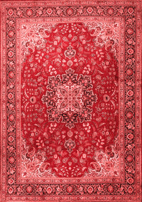 Medallion Red Traditional Rug, tr1609red