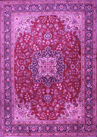 Medallion Purple Traditional Rug, tr1609pur