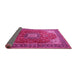 Sideview of Medallion Pink Traditional Rug, tr1609pnk