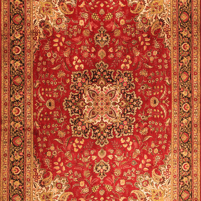 Medallion Orange Traditional Rug, tr1609org