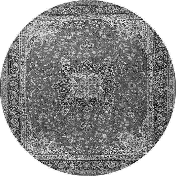 Square Medallion Gray Traditional Rug, tr1609gry