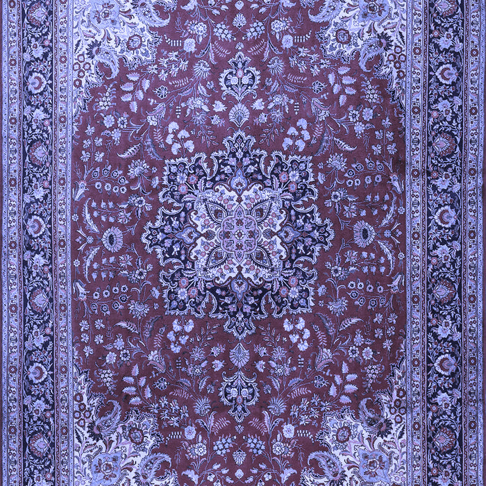 Medallion Blue Traditional Rug, tr1609blu