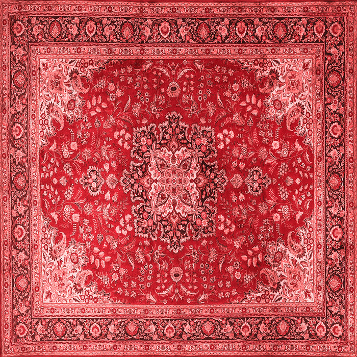 Medallion Red Traditional Rug, tr1609red