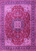 Machine Washable Medallion Purple Traditional Area Rugs, wshtr1609pur