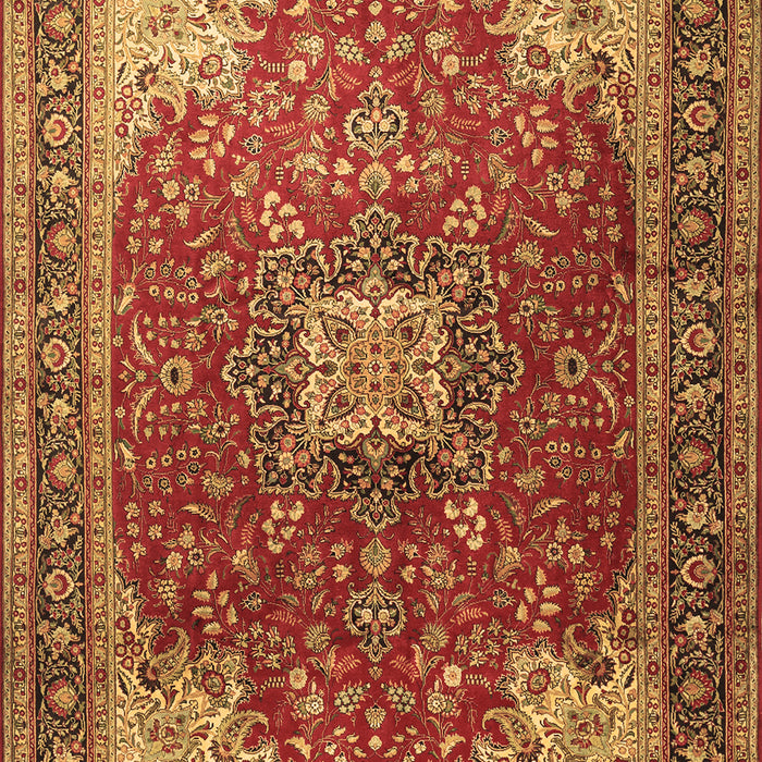 Medallion Brown Traditional Rug, tr1609brn
