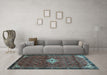 Machine Washable Persian Light Blue Traditional Rug in a Living Room, wshtr160lblu