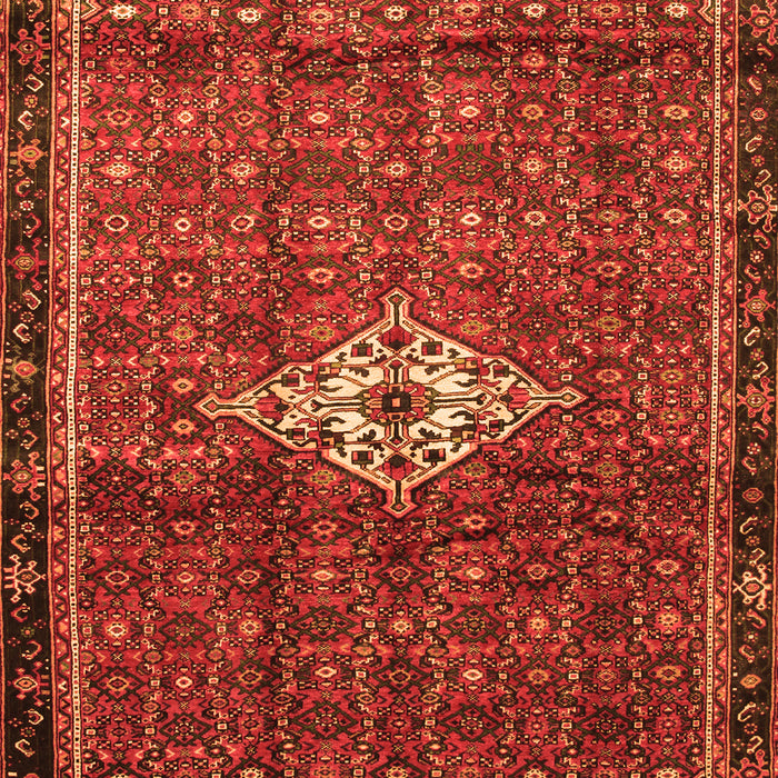 Serging Thickness of Machine Washable Persian Orange Traditional Area Rugs, wshtr160org